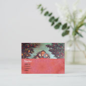 LITTLE ANGELS MONOGRAM antiek blauw rood roze Visitekaartje (Staand voorkant)