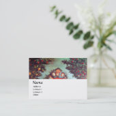 LITTLE ANGELS MONOGRAM antiek blauw rood wit Visitekaartje (Staand voorkant)