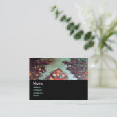 LITTLE ANGELS MONOGRAM antiek blauw rood zwart Visitekaartje (Staand voorkant)