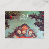 LITTLE ANGELS MONOGRAM antiek blauw rood zwart Visitekaartje (Achterkant)