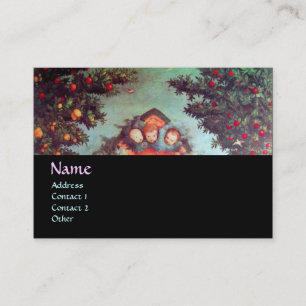 LITTLE ANGELS MONOGRAM antiek blauw rood zwart Visitekaartje