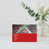 LITTLE ANGELS MONOGRAM antiek blauw rood zwart Visitekaartje (Staand voorkant)