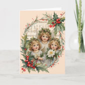 Little Angels Noel Christmas Feestdagen Kaart (Voorkant)