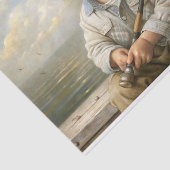 Little Angler: Decoupage voor onschuld aan zee Tissuepapier (Detail)