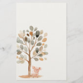 Little Animals Baby shower Guess Baby Voedsel Spel Flyer (Achterkant)