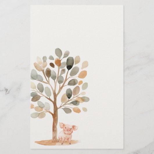 Little Animals Baby shower Guess Baby Voedsel Spel Flyer (Achterkant)