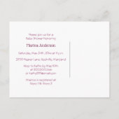 Little Animals Baby shower Uitnodiging Briefkaart (Achterkant)