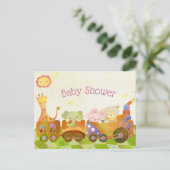 Little Animals Baby shower Uitnodiging Briefkaart (Staand voorkant)