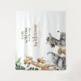 Little Animals Safari Jungle Baby Shower Welkom Wandkleed