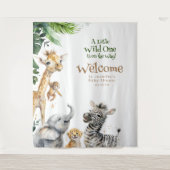 Little Animals Safari Oerwoud Baby shower Welcome Wandkleed (Voorkant)