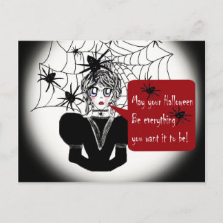 Little Anime Spider Woman Briefkaart