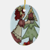 Little Annie Kerstmis Keramisch Ornament (Voorkant)