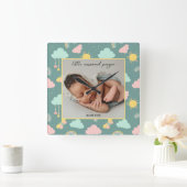 Little Answered Prayer Photo Wall Clock Vierkante Klok (Huis)