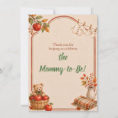 Little Apple Fall Baby Shower Uitnodiging (Achterkant)