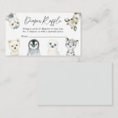 Little Arctic Diaper Raffle Baby shower Card Informatiekaartje (Voorkant / Achterkant)