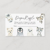 Little Arctic Diaper Raffle Baby shower Card Informatiekaartje (Voorkant)
