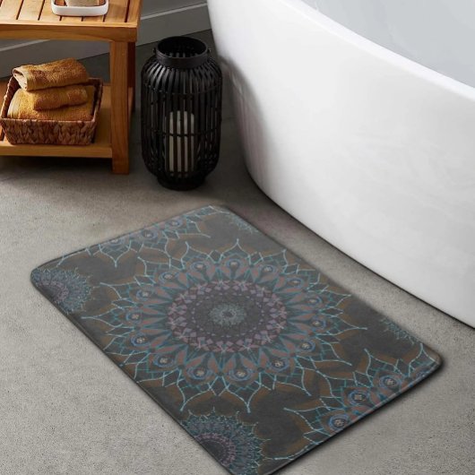 Little Ashgrey Floral Fallen Badmat