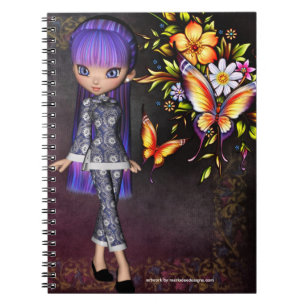 Little Asian Girl Fantasy Spiral Note Books 8 Notitieboek