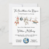 Little Astronaut Baby shower waslijn Kaart (Voorkant)