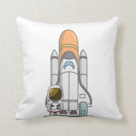 Little Astronaut & Spaceship Kussen