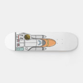 Little Astronaut & Spaceship Persoonlijk Skateboard (Horizontaal)