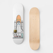 Little Astronaut & Spaceship Persoonlijk Skateboard (Voorkant)