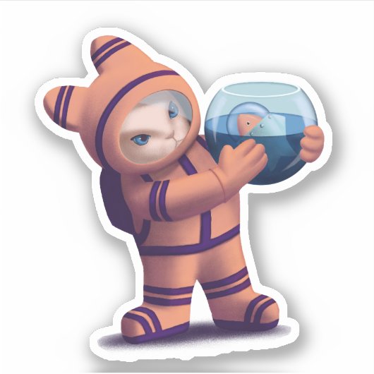 Little Astronaut Sticker (Voorkant)