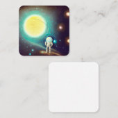 Little Astronaut Vierkante Visitekaartje (Voorkant / Achterkant)