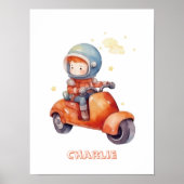Little Astronaut's Motorcycle  Poster (Voorkant)
