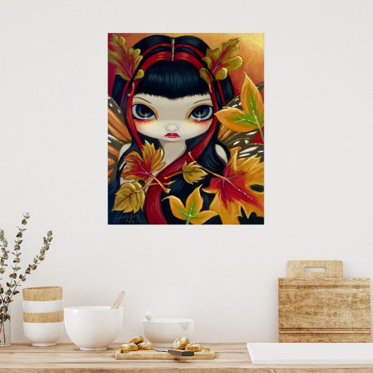 Little Autumn Leaves ART PRINT herfst fairy (Keuken)