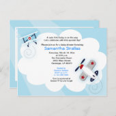 Little Aviator Airplane Baby shower Post Kaart (Voorkant / Achterkant)