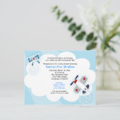 Little Aviator Airplane Baby shower Post Kaart (Staand voorkant)