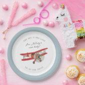 Little Aviator Baby shower Papieren Bordje (Feest)