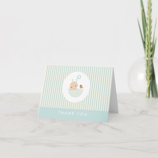{Little baby} baby shower bedankkaart (Voorkant)