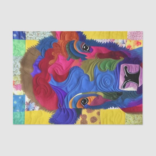 Little Baby Bison Quilt like Design Tissuepapier (Voorkant)