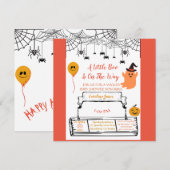 Little baby boo shower Halloween thema Aankondiging (Voorkant / Achterkant)