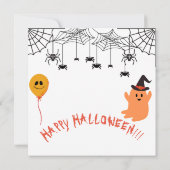 Little baby boo shower Halloween thema Aankondiging (Achterkant)