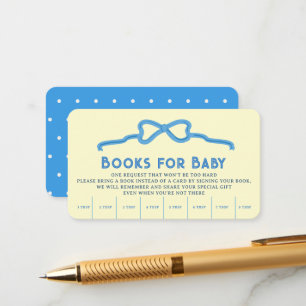 Little Baby Boter Boog Baby Shower Boek Verzoek Informatiekaartje