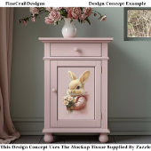 Little Baby Bunny Rabbit, Flowers CW6L Decoupage Tissuepapier