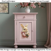Little Baby Bunny Rabbit, Flowers CW6R Decoupage Tissuepapier