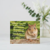 Little Baby Chipmunk Excellence Quote Briefkaart (Staand voorkant)