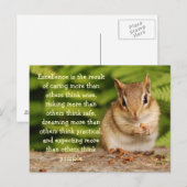 Little Baby Chipmunk Excellence Quote Briefkaart (Voorkant / Achterkant)