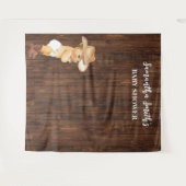 Little Baby Cowboy Western Baby shower Backdrop Wandkleed (Voorkant (horizontaal))