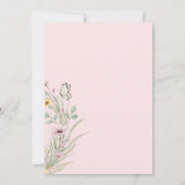 Little Baby Dear Floral Baby Shower Kaart (Achterkant)