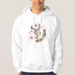 Little Baby Deer Christmas Hoodie, Cute Fawn  Hoodie