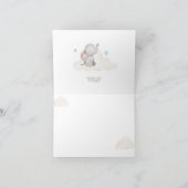 Little Baby Elephant Baby shower Hartelijk dank Bedankkaart (Binnen)