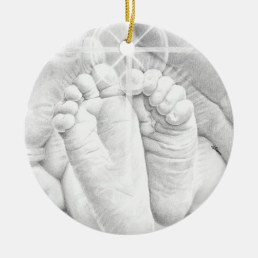Little Baby Feet Keramisch Ornament (Voorkant)