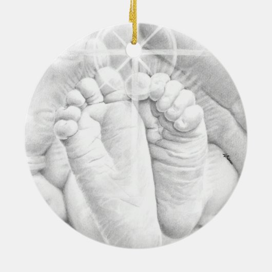 Little Baby Feet Keramisch Ornament (Achterkant)