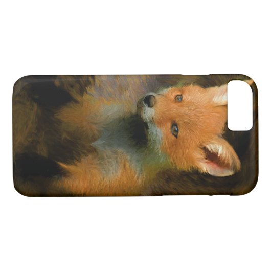 Little Baby Fox Cub Portret Case-Mate iPhone Case (Achterkant (Horizontaal))