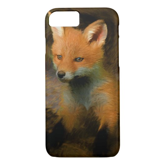 Little Baby Fox Cub Portret Case-Mate iPhone Case (Achterkant)